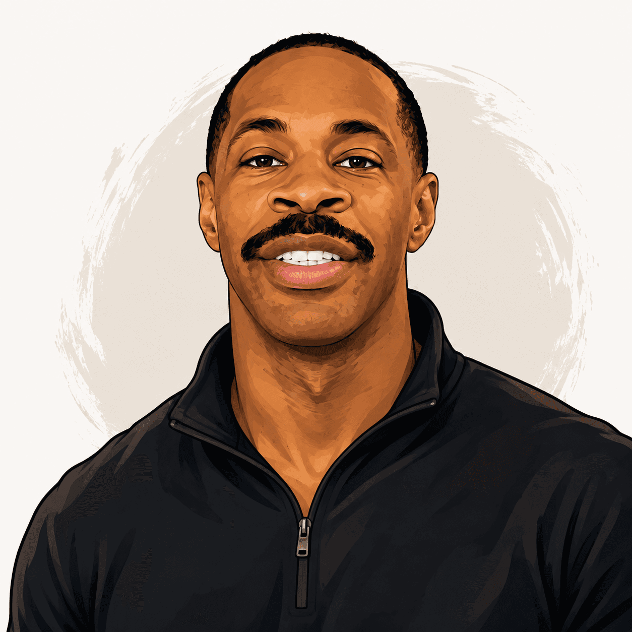 Illustrated portrait of Travis Elliott